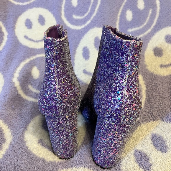 Glittery Purple Ankle Boots - Picture 2 of 2